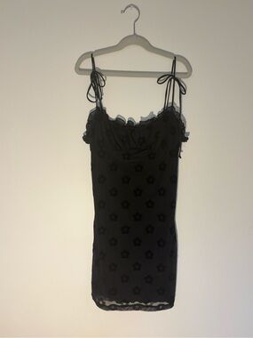 Motel Rocks | Dresses | Motel Rocks Coti Bodycon Dress In Black Rose Flock  With Lace | Poshmark